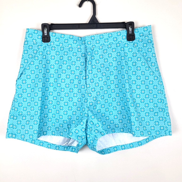 NWT Cabana Life Womens L Blue Print Swim Board Shorts UPF 50+ Beach Resort - Picture 1 of 6